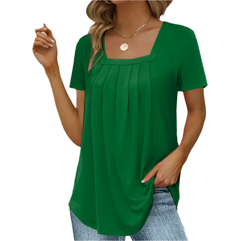 Mindy™ - Elegant Pleated Blouse