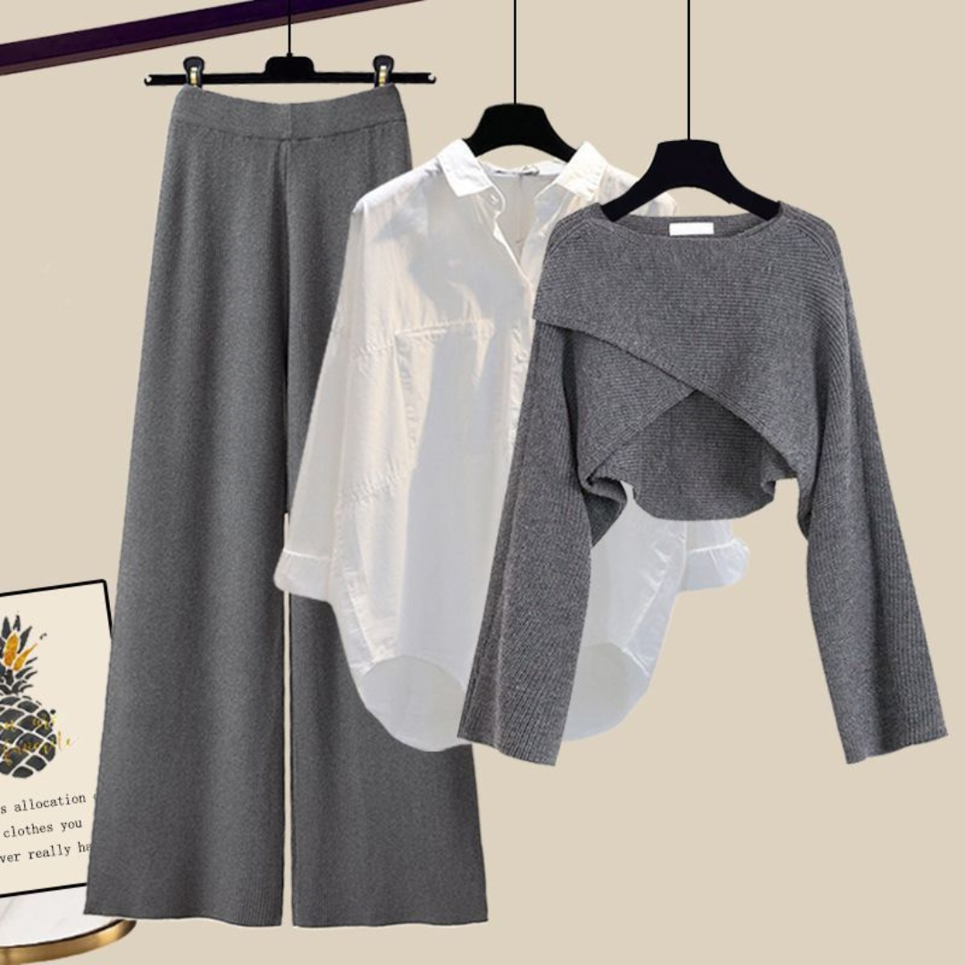 Jane™ - Comfortable three-piece set with long sleeves