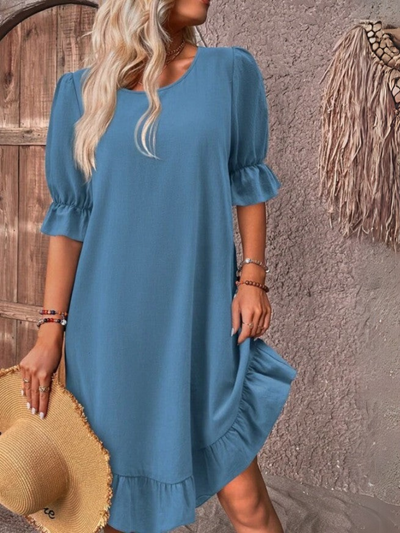 Isolde™ | Chic Ruffle Hem Dress
