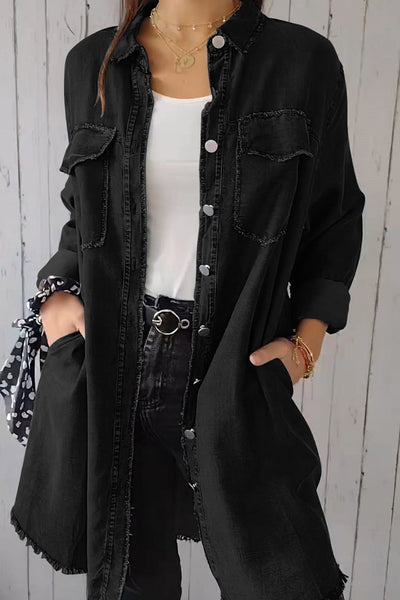 Deandra™ - Oversized Denim Shirt