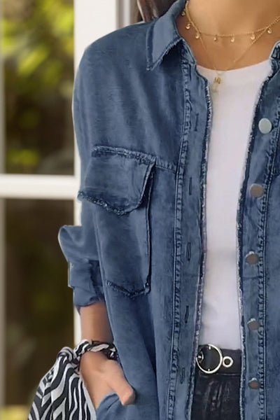 Deandra™ - Oversized Denim Shirt