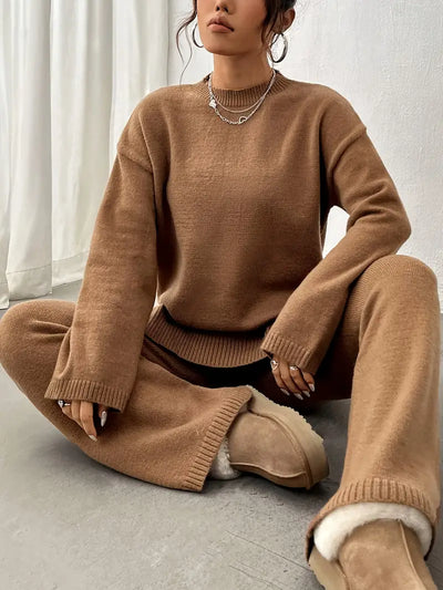 Lily™ - Warm Ribbed Casual Pantsuit