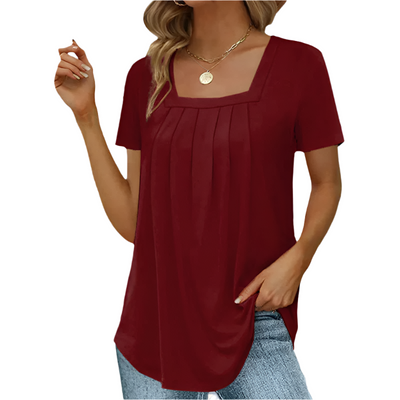 Mindy™ - Elegant Pleated Blouse