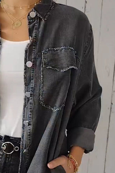Deandra™ - Oversized Denim Shirt