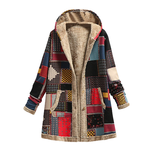 Nena™ - Long Sleeve Button Down Hooded Jacket