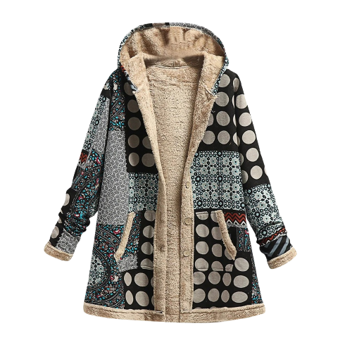 Nena™ - Long Sleeve Button Down Hooded Jacket