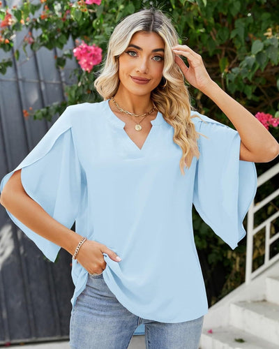Leni™ - Elegant V-Neck Top