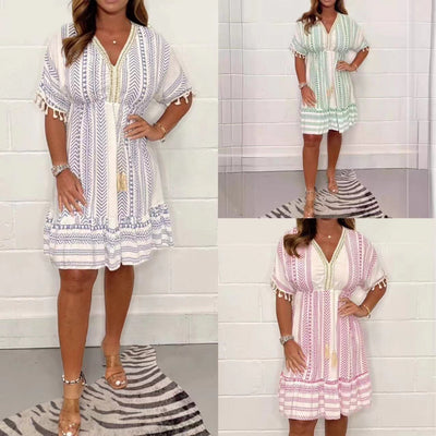 Olivia | Bohemian V-Neck Dress