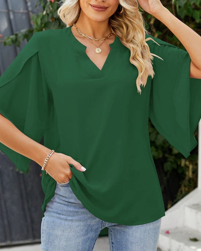 Leni™ - Elegant V-Neck Top