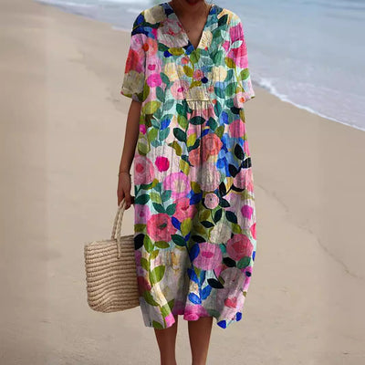 Luna - Colorful Floral Summer Dress