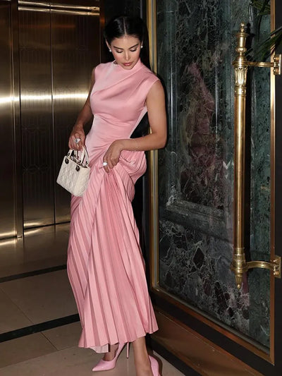 Ellison - Elegant Draped Maxi Dress