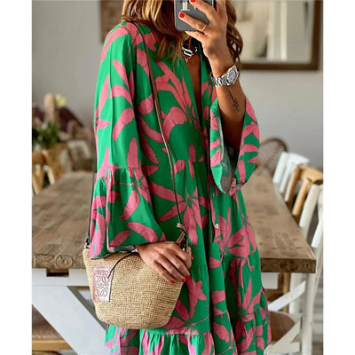 Everlen™ - Boho Bloom Midi Dress