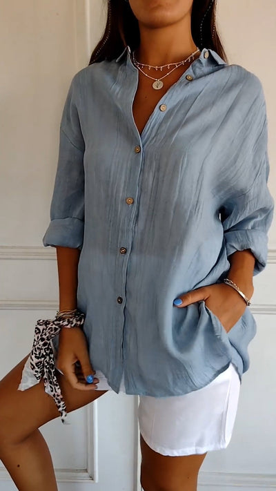 Sasha™ - Elegant shirt with pleated style