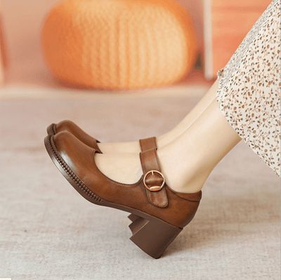 Solenza™| Agnes Leather Mary Janes