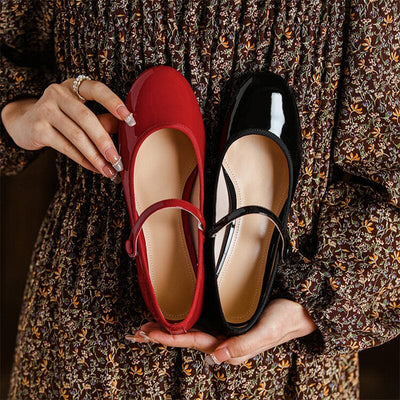 Solenza™| Livy Leather Mary Janes
